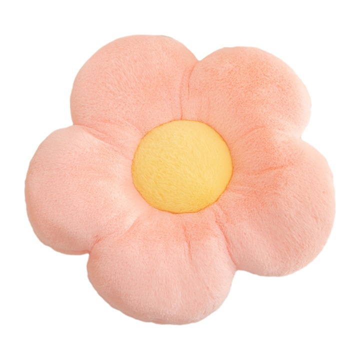 Perna decorativa florala, material plus si bumbac PP, multicolor, 35x35cm