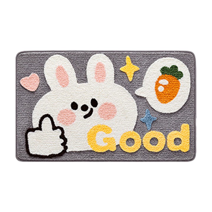 Fürdőszoba szőnyeg, csúszásmentes, mikroszálas, 40x60cm, többszínű