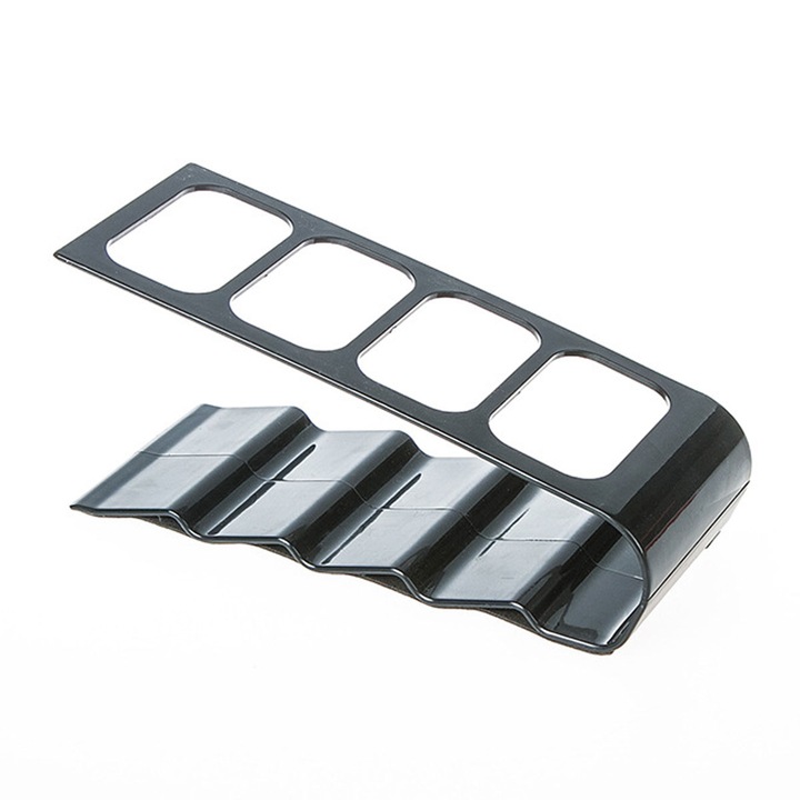 Suport pentru telecomanda, 4 compartimente, multicolor, 18.5x7x6.5cm