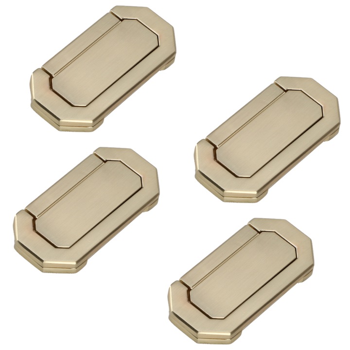 Set 4 Manere, Zinc, 72 x 32 x 5 mm, Auriu