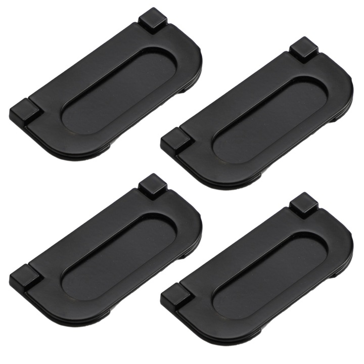 Set 4 manere usa, zinc, negru, argintiu, auriu, 64mm distanta gauri