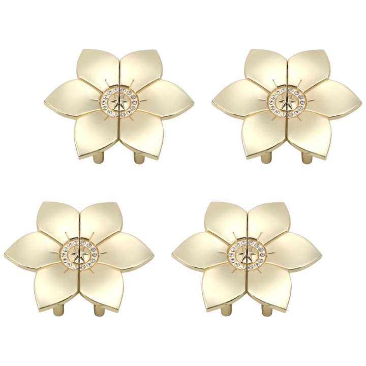 Set 4 manere pentru usa, Aluminiu, Auriu