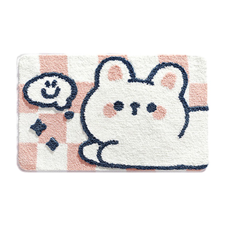 Fürdőszőnyeg, aranyos nyúl, csúszásmentes, mikroszálas, 40x60cm