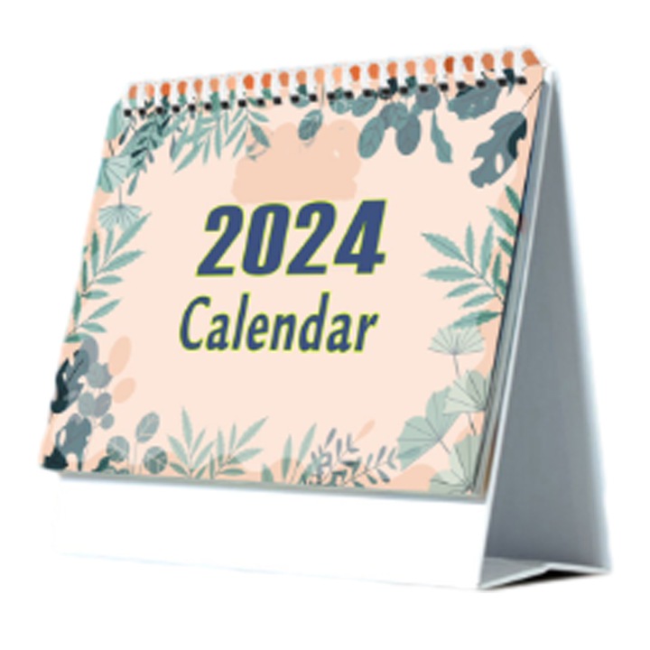 Calendar de birou 2023-2024, 20.5x20.5cm, cu lista de sarcini si note, multicolor