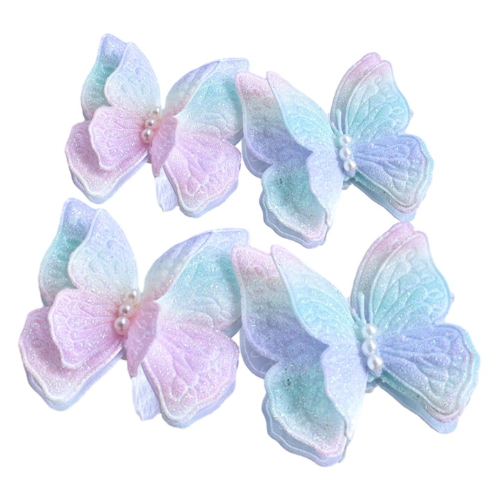 Set decoratiuni pentru tort fluturi 3D, multicolor, 10x8x2cm