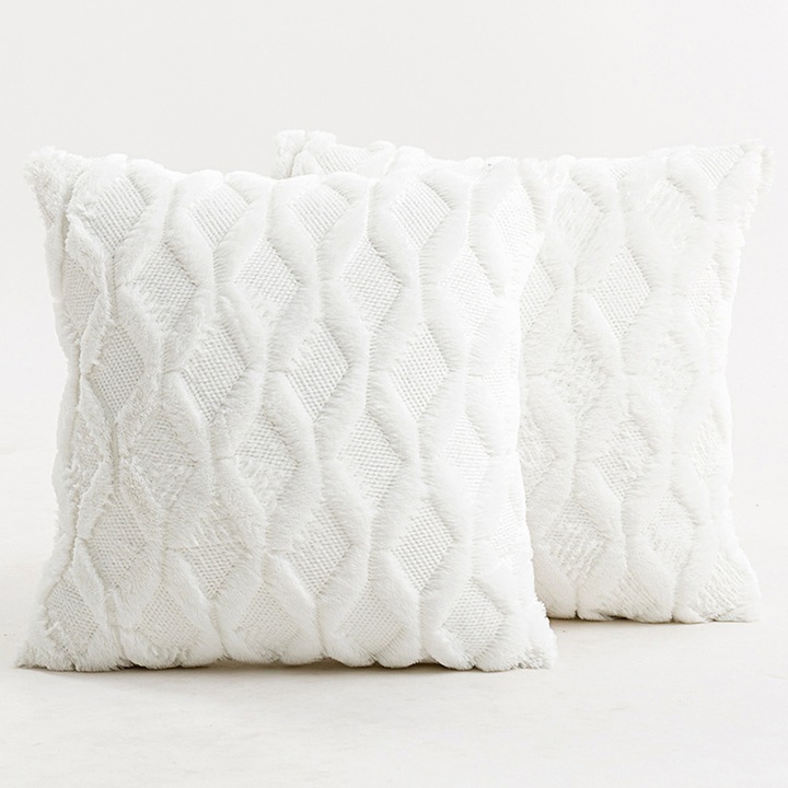 Dekoratív párnahuzatok, 2 db-os szett, geometrikus, 45x45 cm, modern, többszínű