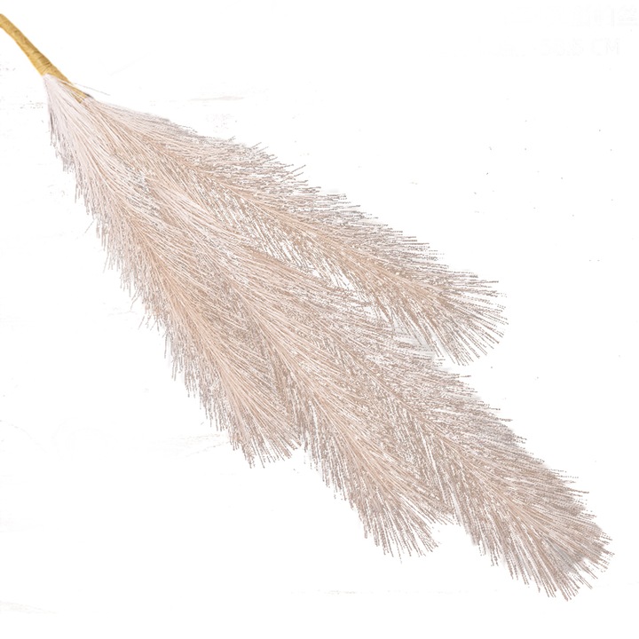 Set 4 Iarba de Pampa Artificiala, Bej si Galben Deschis, 58.5cm