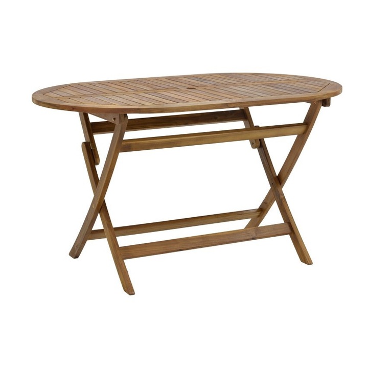 Маса Puzzle-home Falov, Масивна акациева дървесина, 130x80x72см