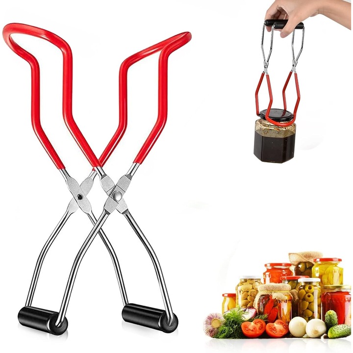 Щипка за преносима тава против запарване червена различни размери