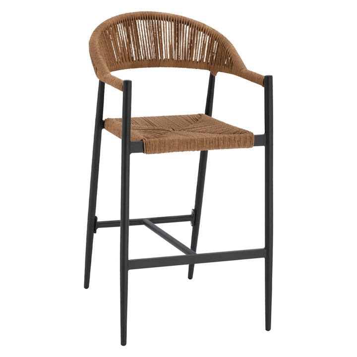 Стол Puzzle-home HM5788.12, Антрацит-бежов, Алуминий, 55x57x106Hcm