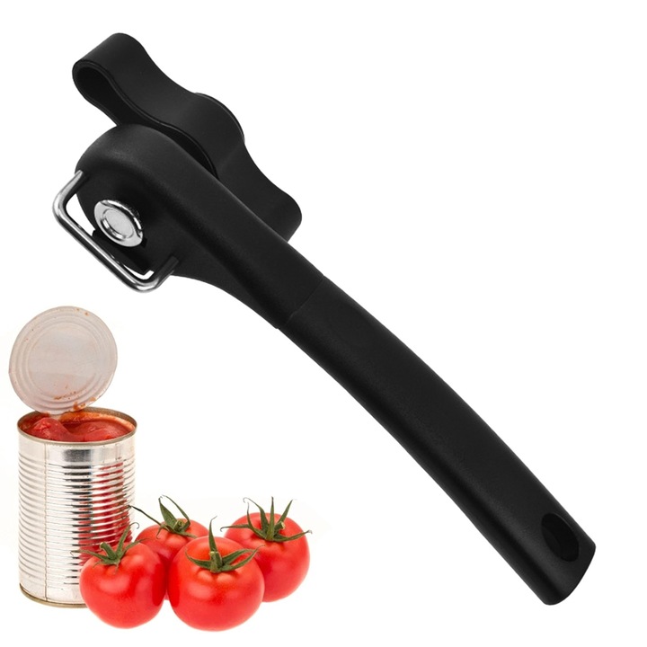 Jormftte kézi konzervnyitó, oldalvágóval, hordozható, rozsdamentes acél, gumi fogantyú, színes doboz