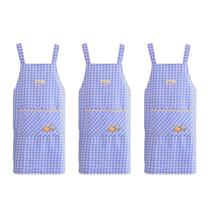 Sort din bumbac din 3 piese, talie subtire de vara, moale si respirabila, talie din bumbac respirabila, salopeta de bucatarie de restaurant, albastru