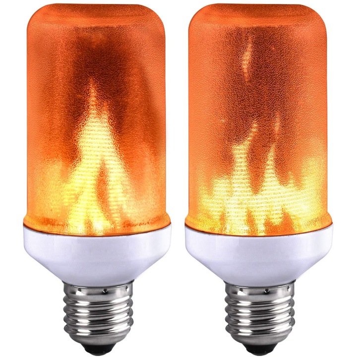 Лампа E27 Ефект на трептяща светлина Огнена крушка Стенна лампа Външна лампа Трептяща светлина за дома, Градина, Бар, Парти, Сватба, Ресторант, Декор за Свети Валентин