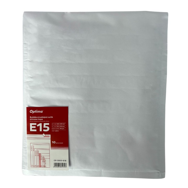 Plic Antisoc E15, 240x275 mm, Lipire Siliconica, 10 Buc/Set, Alb