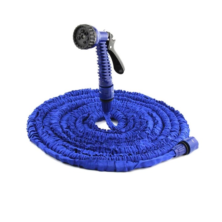 Bővíthető tömlő kék, állítható nyomás, pisztoly mellékelve, bővíthető, 30 M, Stuffix