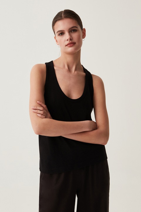 OVS, Топ с лен, Черен, S