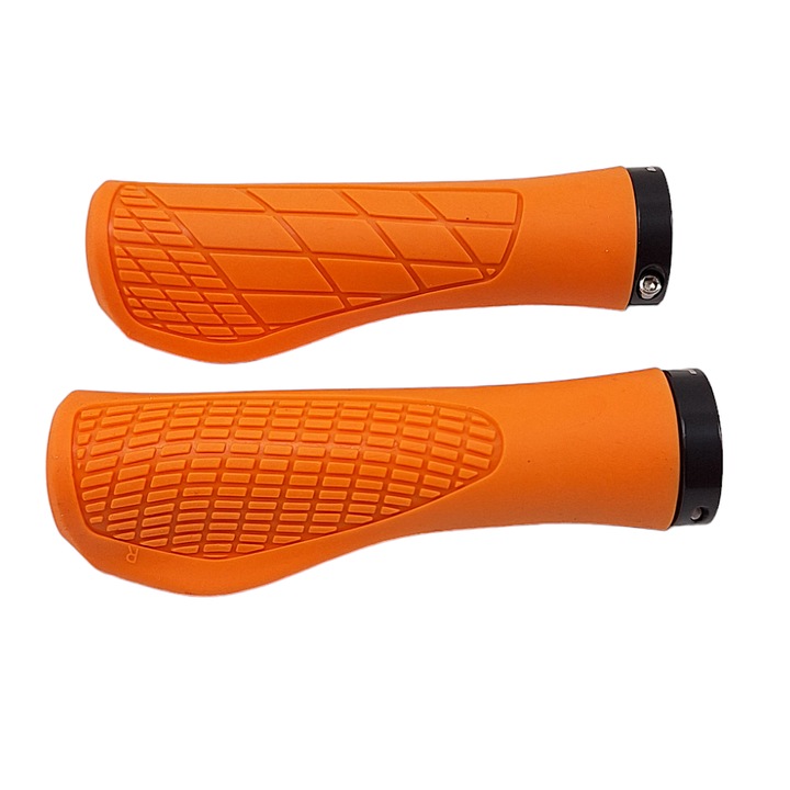 Set 2 mansoane ergonomice, JET GR6639, culoare portocaliu, L 133mm, inel de fixare inclus 22mm