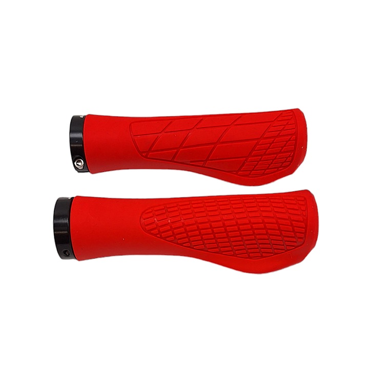 Set 2 mansoane ergonomice, JET GR6639, culoare rosu, L 133mm, inel de fixare inclus 22mm