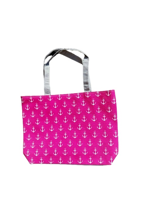 Női strandtáska, rózsaszín, 43x30 cm