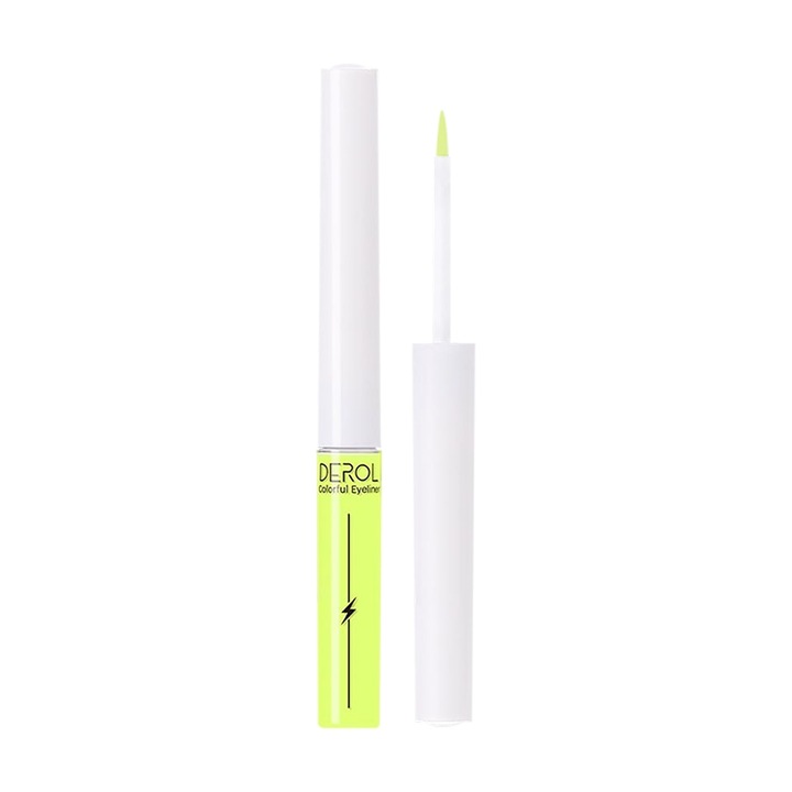 Tus de ochi colorat, Derol, Eyeliner lichid, 02 Lemon Yellow, 4 ml