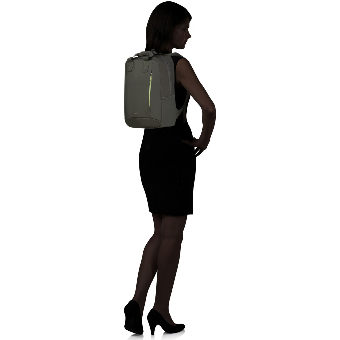 Rucsac laptop Samsonite GUARDIT CLASSY, 14.1", 2 manere, Gunmetal Verde
