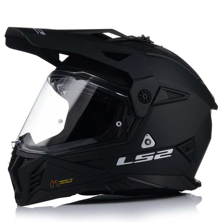 Мотоциклетна каска, LS2, MX702 Pioneer, UV защита, Cross/Enduro/ATV, ABS, матово черно, L 59-60