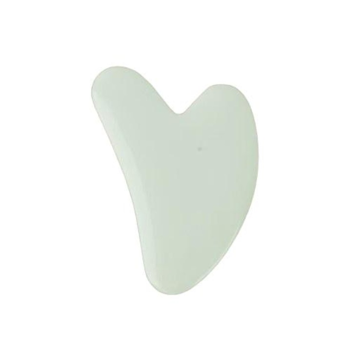 Масажор Gua Sha във формата на сърце, бял