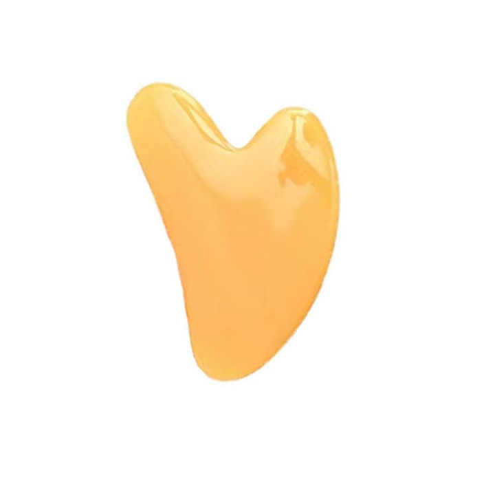 Масажор Gua Sha във формата на сърце, жълт
