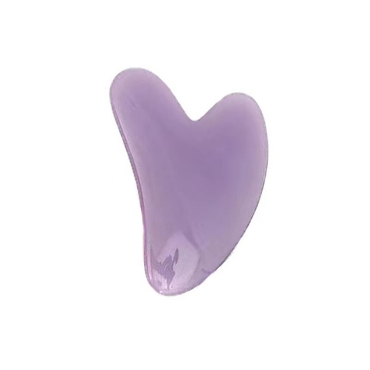 Масажор Gua Sha, форма на сърце, лилав