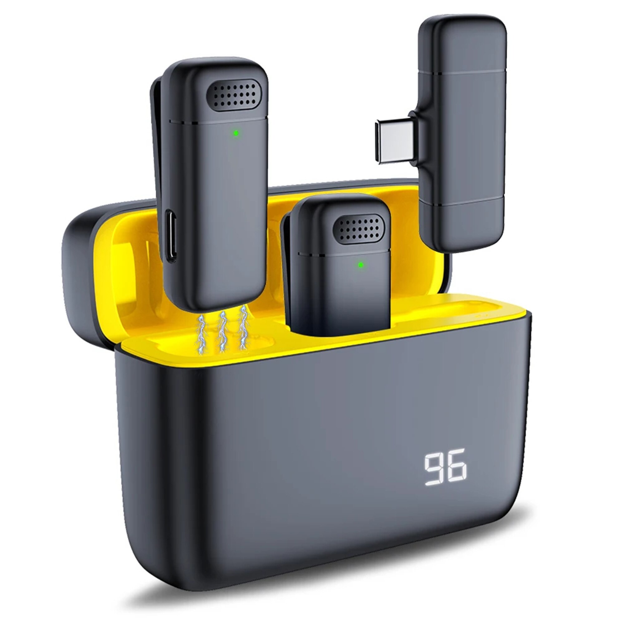 EDR-21 K501F Set 2 Microfon Lavaliera Type C, Redkid®, wireless compartimentul