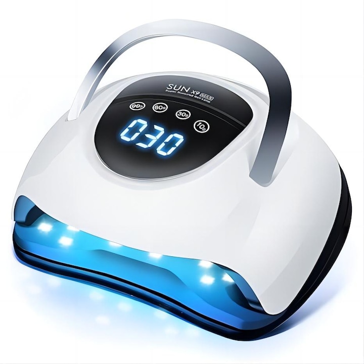 UV LED körömlámpa kijelzővel, 57 UV LED, Száradás 10-99 mp, Infravörös érzékelő For, fogantyúval, Szalon manikűrhöz