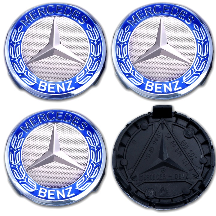Set 4 capace roti, RUICHENZHE, Pentru Mercedes, 75mm