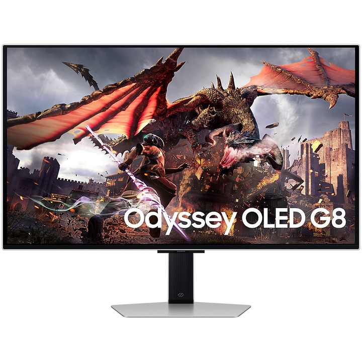 Samsung Odyssey OLED G8 G80SD gaming monitor, 32", Ultra HD, 240Hz, Ezüst