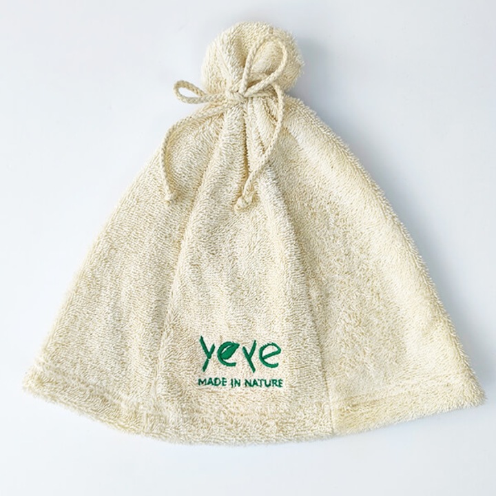 Palarie sauna, YEYE, 100% bumbac OEKO-TEX, hipoalergenica, ecru, M