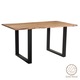 Маса модел Enzo, 160 - 70 x85 - 8 x26817 см, Орех/Черно, плот от масивно дърво