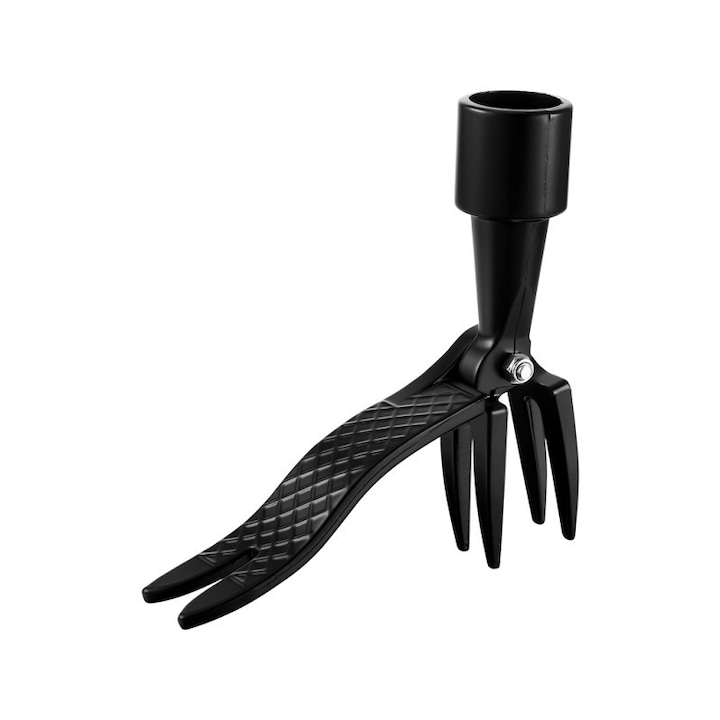 Gyomláló fej, 4 karmos, modern kivitel, fekete, minden talajtípushoz