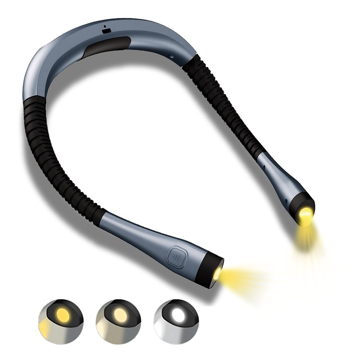 GALAXIA® LED nyaki olvasólámpa USB akkumulátorral könyvolvasáshoz, munkához, spot világításhoz