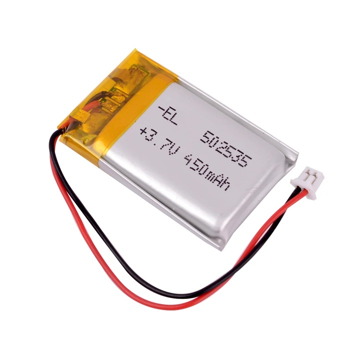 Lítium-polimer akkumulátor 450 mAh 3,7 V mobil eszközökhöz, MP3, navigációhoz – 502535-ös modell
