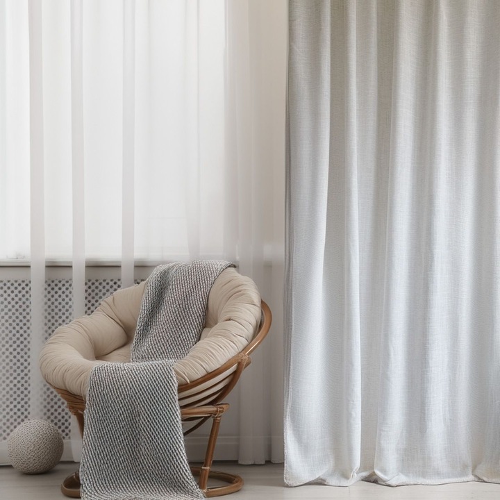 Homla Светло сиво перде BILA 140х250см