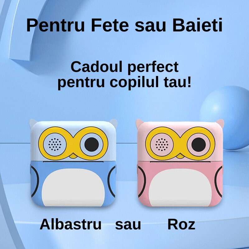 Poza Cu Inprimanta Roz Aparat foto pentru copii cu imprimanta MOGODA ®, Poza 20Mpx, Video ...