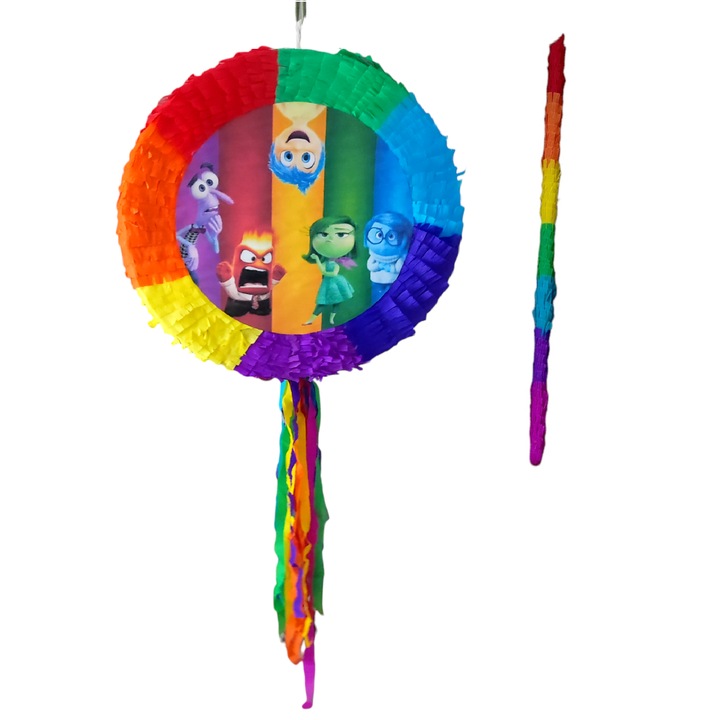 Pinata Inside Out, Diametru 42 cm + Bata