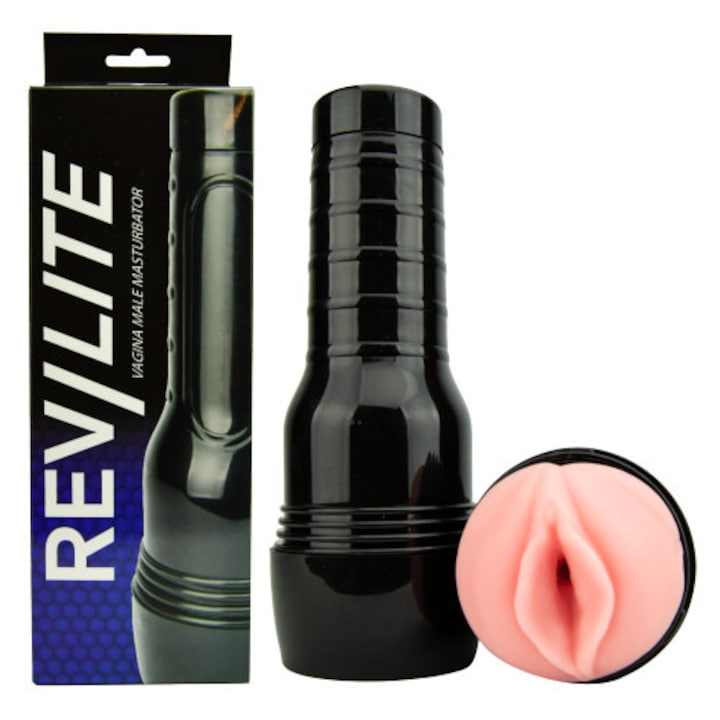 Ultrarealisztikus vagina maszturbátor, Rev-Lite, férfiaknak, újrafelhasználható, texturált belső hüvely, állítható intenzitás
