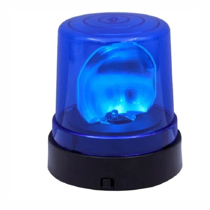 Játék rendőrsziréna, hanggal és mágneses fénnyel, méretei átmérő x magasság 10 x 10 cm Yupy