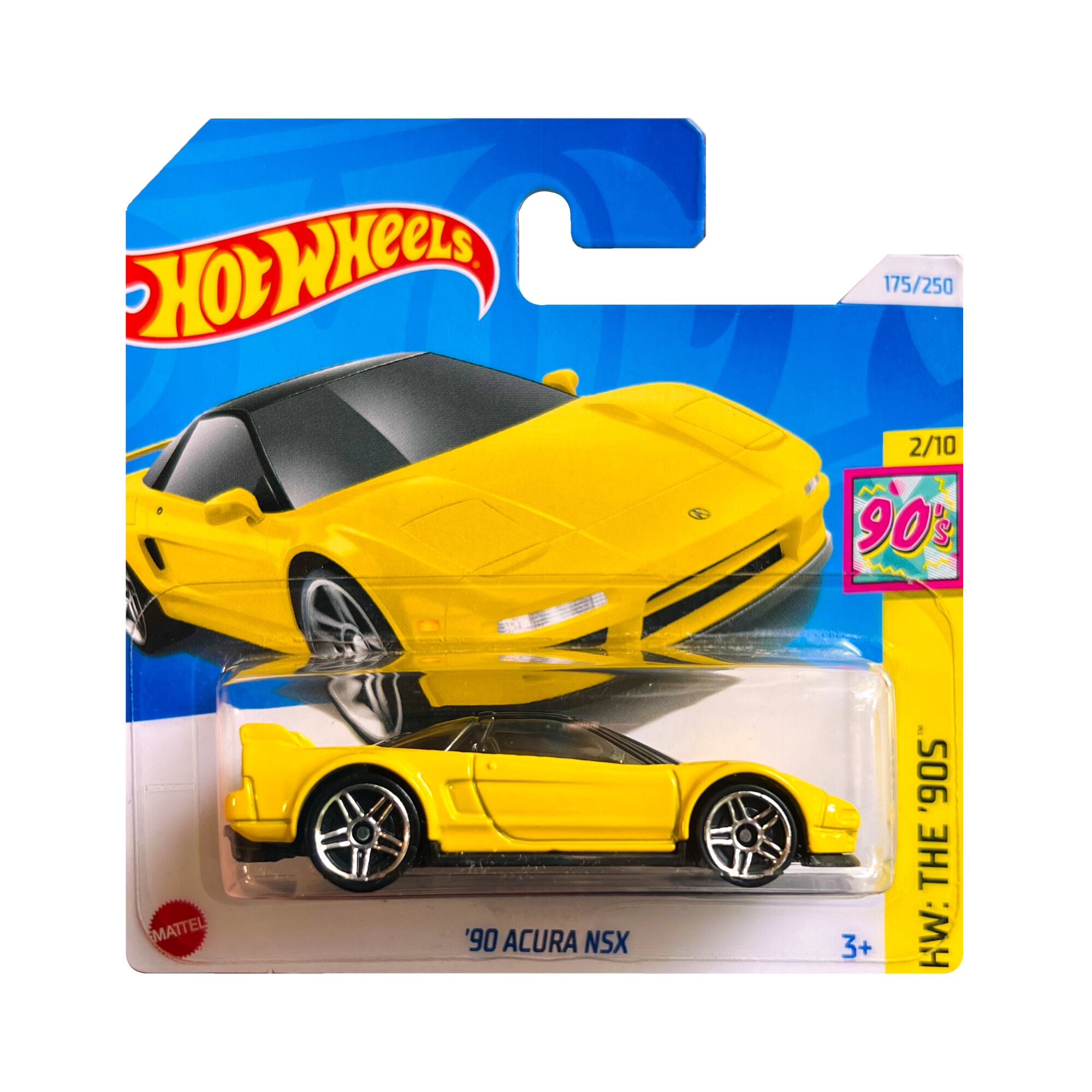 Masinuta metalica Hot Wheels, '90 Acura NSX, 1:64, Galben - eMAG.ro