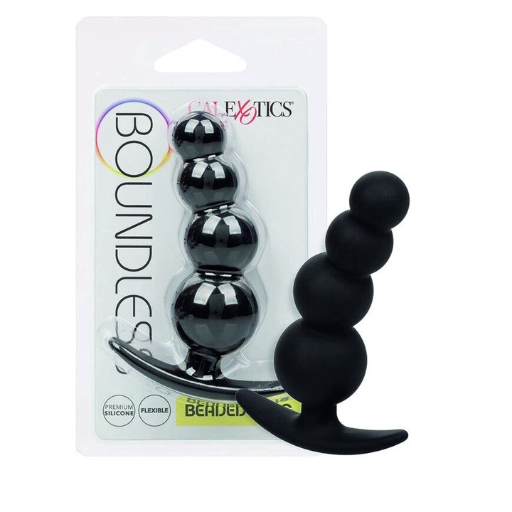 Anális dugó beosztásos golyókkal CalExotics Boundless, szilikon, rugalmas, 9x3,25 cm