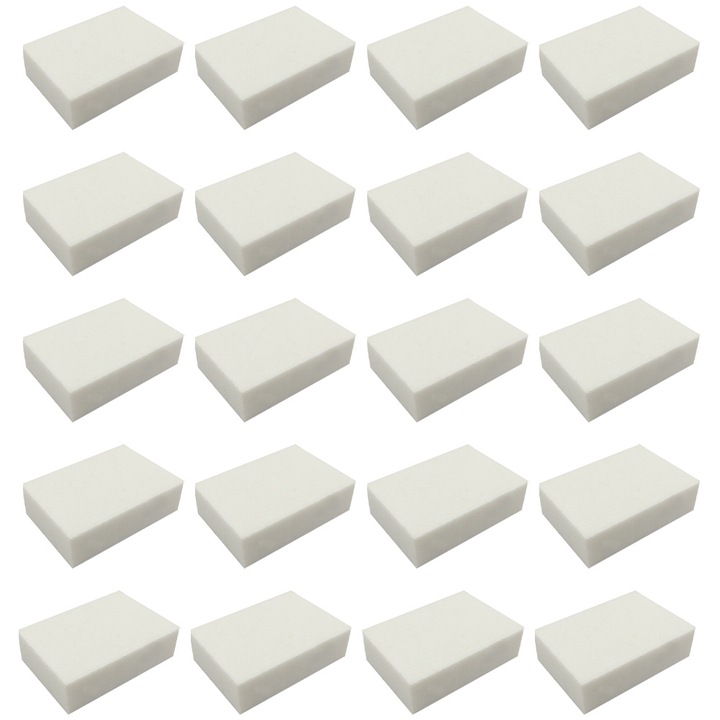 YANYXR BST2001385-3 mini körömreszelő, csiszolóblokk finomításhoz és polírozáshoz, fehér, 50 db