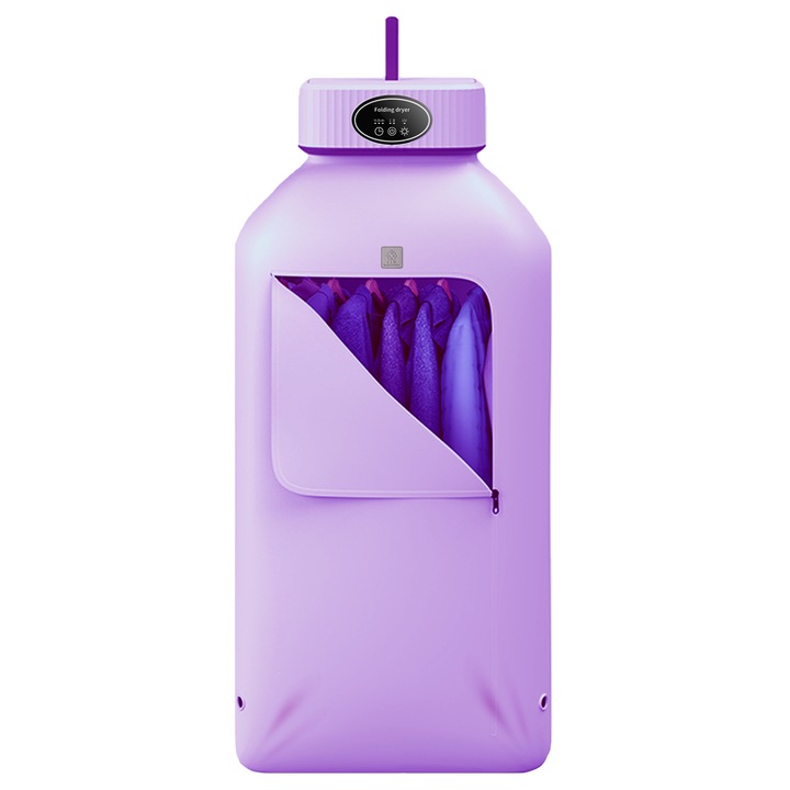 Elektromos ruhaszárító, függőleges, sterilizálás UV fénnyel, összecsukható, idő- és hőmérsékletszabályozás, teljesítmény 600 W, lila, CLD Care Love Devotion