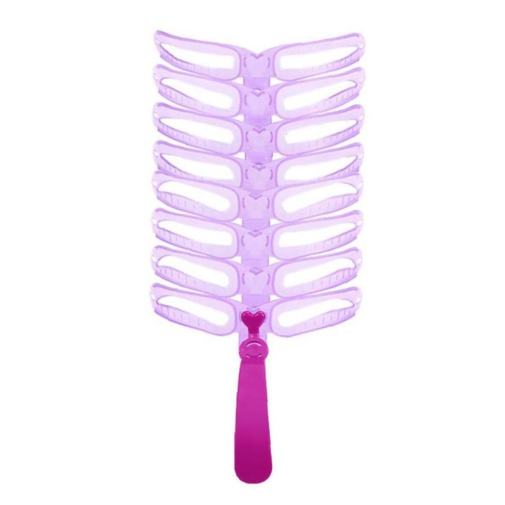 Sablon stilizare sprancene, multifunctional, mov, 8 forme