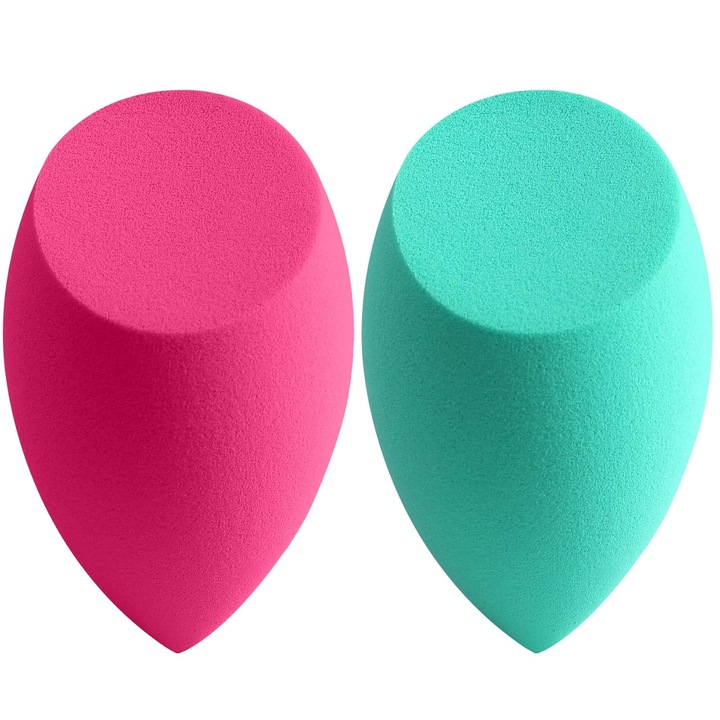 Set aplicatoare machiaj Zeaicos, 10 buc, roz/verde malachit, 40x65mm