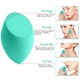 Set aplicatoare machiaj Zeaicos, 10 buc, roz/verde malachit, 40x65mm